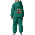 thumbnail image 6 of Tfken Girls Child Toddler Outfit Sets Comfy Soft Holiday Daily Girls Hoodie Sweatshirts With Pants Set Winter Comfortable Bowknot Graphic Kids Classic Outfit Size 3-4 Years, 6 of 7