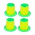 thumbnail image 4 of GUOOL 4 Pcs Distributeur de Film Étirable Distributeur de Film Rétractable Poignées de Palette Compactes Protectrices Poignée de Film Rétractable pour Bureau Maison Vert Jaune, 4 of 9
