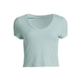thumbnail image 2 of No Boundaries Juniors V-Neck Rib Tee, 2 of 5