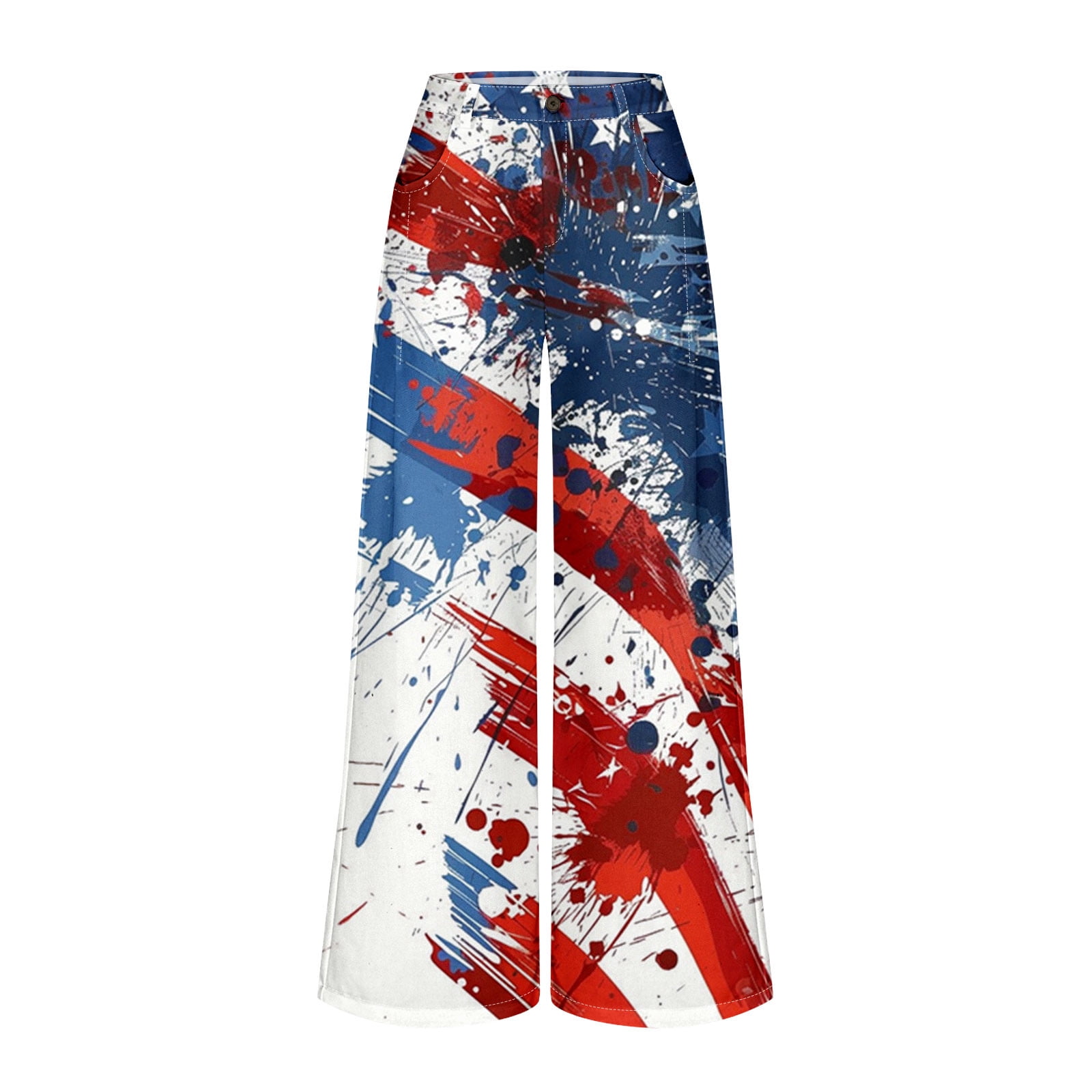 Women's Denim-Look Wide Leg Pants with Button Pockets, Casual Comfort for Everyday Wear