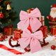 thumbnail image 5 of Decoraciones de Navidad Al Aire Libre 2 Paquetes de Terciopelo Arco de Navidad 15x14cm Agrupado Rojo Verde Rosado Blanco Paño Decoraciones Del Árbol de Navidad, 5 of 6