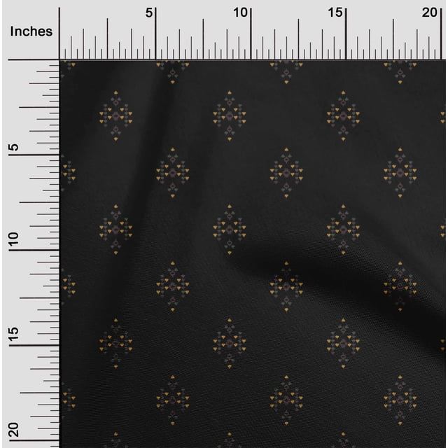 oneOone Cotton Poplin Fabric Geometric Ikat Print Fabric By Yard 42 Inch Wide