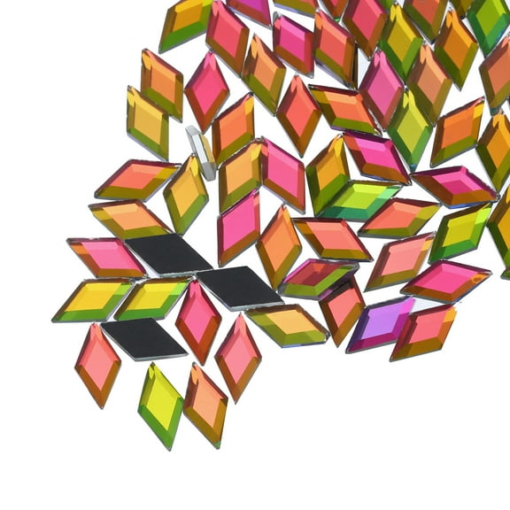 Uxcell Acrylic Flat Back Diamond Gems 12x6mm Artificial Rhinestones Craft Bead Face Painting Colorful 100 Pcs