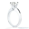 thumbnail image 3 of Round Cut Charles & Colvard Moissanite Knife-Edge Solitaire Engagement Ring in 14k White Gold, 3 of 4