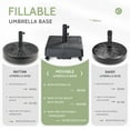 thumbnail image 6 of Scafild | 82-lbs Square Market Umbrella Base Weighted Heavy Duty Outdoor Living Square Brick Patio Umbrella Base With Wheel, 6 of 8