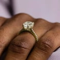 thumbnail image 3 of solitaire jewels 3CT Pear Moissanite Hidden Halo Engagement Ring For Women, 14K Yellow Gold, 3 of 4