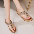 thumbnail image 4 of Mostsola Slide Sandals for Women Elegant Rhinestone Flip Flops Comfort Footbed Slip on Shoes, 4 of 9