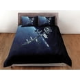 thumbnail image 3 of Satellite View Galaxy Bedding, 3D Outer Space Bed Set Full, Cosmic Duvet, 3 of 4