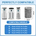 thumbnail image 2 of HP202 Air Purifier MAX Filter Replacement For Shark Air Purifier Max HP200 Series Models HP201, HP232, HP302, HC502, 3-in-1 Filtration H13 Grade True HEPA Filter Activated Carbon Filter, 2 PACK, 2 of 8