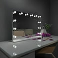 thumbnail image 3 of Paris Mirror HGRACE24323000D-WHT 24 x 32 in. Grace Hollywood Mirror with LED Bulbs&#44; White, 3 of 4