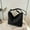 Black, variant on Storage Bags Storage Organizer Large Women's Shoulder Bag, PU Leather Tote Bag, Spacious Crossbody Purse, Work Travel Handbag, Multi-Pocket Messenger Bag, Stylish Casual Daypack