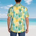 thumbnail image 4 of Honeii Pineapples1 Print Men’s Hawaiian Shirt,Classic Button-Down Short Sleeve Shirt, for Beach, Vacation, and Outdoor Activities,3X-Large, 4 of 7