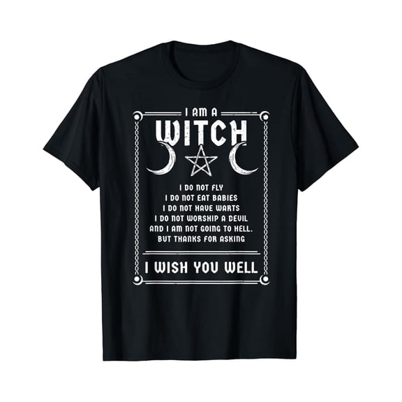 Velto I Am A Witch Wicca Pagan Costume T-Shirt All Size S-5XL
