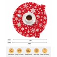 thumbnail image 6 of 15 Inch Round Placemats Set of 4, Christmas Snowflakes Non Slip Heat Insulation PP Table Mats, Xmas Winter Watercolor Red Washable Place Mats for Kitchen Dining Party Table Decor, 6 of 7
