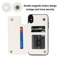 thumbnail image 3 of Case Compatible with iPhone XS Max, Stylish Card Slots Kickstand PU Leather Back Case Magnetic Closure RFID Blocking Drop Protective Shockproof Cover for iPhone XS Max, White, 3 of 8
