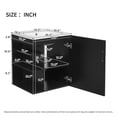thumbnail image 6 of GZXS 20" Bathroom Vanity with Sink, Wall-Mounted Single Basin Vanity Set with Soft-Closing Door & Two-Tier Left Side Open Shelf, Storage Cabinet with Ceramic Basin for Bathroom, Black, 6 of 10