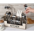 thumbnail image 2 of Main Model A Wooden Cutlery Holder 4 Compartments, Cutlery Organizer for Table, Decorative Cutlery Storage, Cutlery Basket, Kitchen Utensil Holder for Forks, 2 of 5