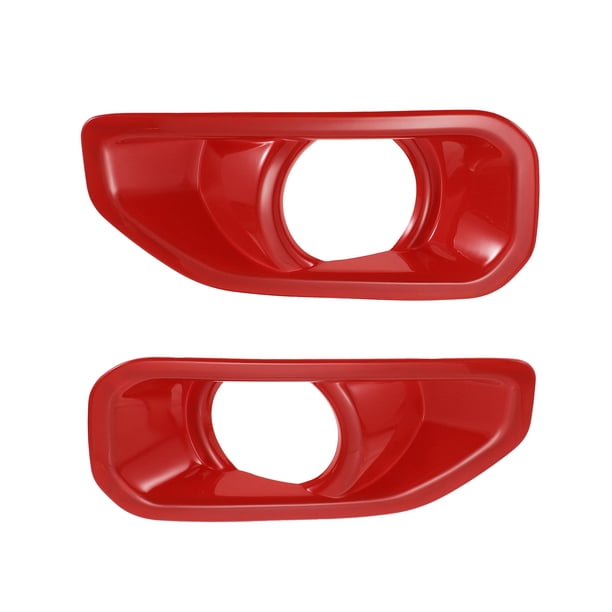 Cubierta de Parrilla para Luz Antiniebla Jeep Wrangler JL Gladiator 2018-2024 Rojo