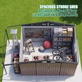 thumbnail image 6 of Clouddwell Metal Storage Shed with Hardtop Pergola 12x8 ft 2-in-1,91 Sq. Ft Outdoor Tool Shed for Backyard, 6 of 8