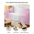 thumbnail image 4 of Pink Ombre Sofa Covers for 2-3 Cushion Couch L-Shaped Sectional, Pink White Gradient Modern Abstract Art Washable Sofa Covers Slipcover for Living Room Furniture, Couch Cover Blanket 71"x134", 4 of 9