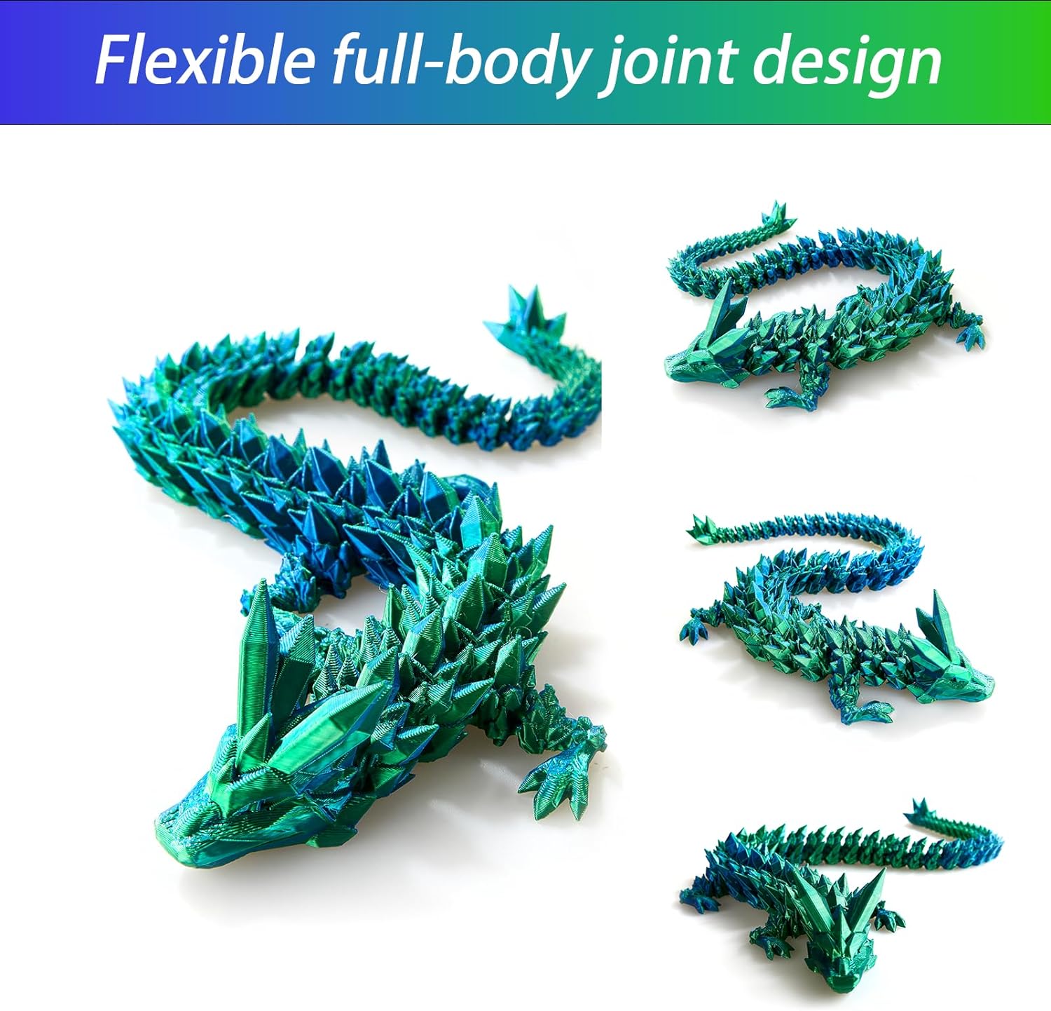 Dxldfks Lot de 2 petits œufs de dragon articulés en cristal imprimé en 3D pour panier de Pâques, décoration de maison, bureau, jouets de bureau