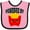 Pink and Black, variant on Inktastic French Fries Powered by Fries Boys or Girls Baby Bib