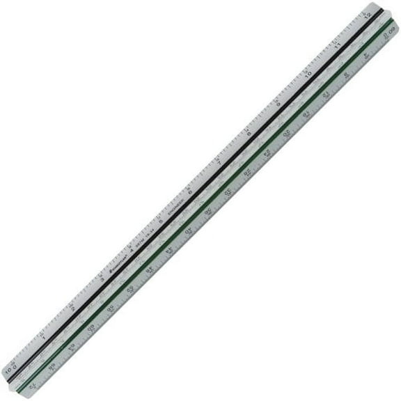 Staedtler, STD987M1834BK, Prof-Quality Engineer's Triangular Scale, 1 Each, Silver
