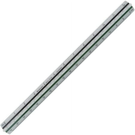 UPC: 0031901943547 | Staedtler  STD987M1834BK  Prof-Quality Engineer s Triangular Scale  1 Each  Silver