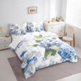 thumbnail image 3 of Homewish Rustic Hydrangea 7-Piece Bedding Comforter Set,Country Plant King Bedding Sets,Blue Green White Bed Sheets For Girls Kids,Ultra Soft Home Decor Reversible, 3 of 8