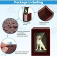 thumbnail image 3 of Wood Memorial Pet Urn with Photo Frame, Pets Ashes Box Cremation for Cats Dogs, Memorial Box for Pets, Animal Wood Urn 3.82x3.9x5.12 Inch Brown, 3 of 5