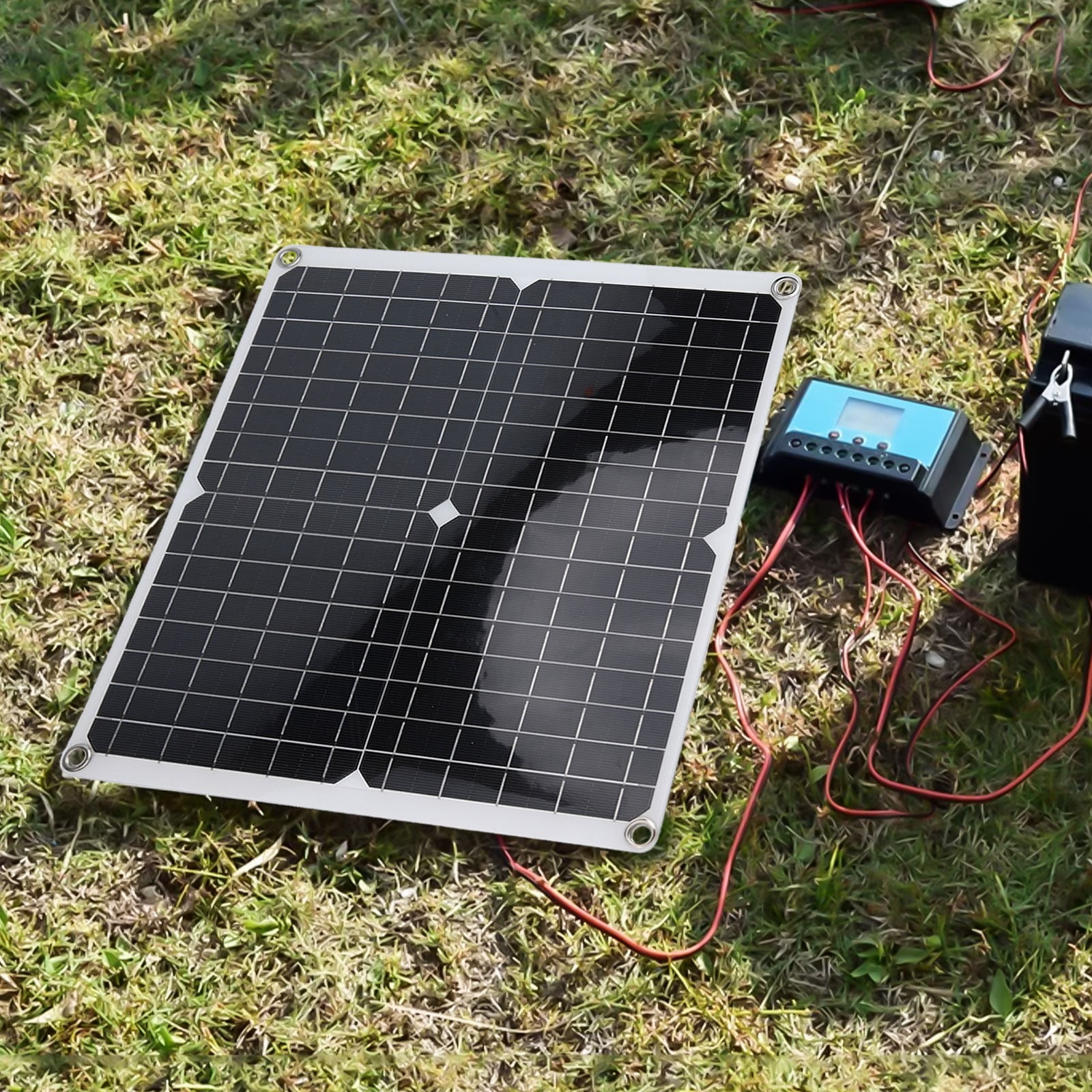 50W Solar Panel Kit 12 Volt Trickle Charger Battery Charger Maintenance Boat Rv Smile Home