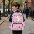 thumbnail image 6 of HELLHERO Kawaii Hamster Donut Lightweight 17 Inch Book Bag, Multi Pocket Polyester School Backpack for Sports and Daily School Use, 6 of 8