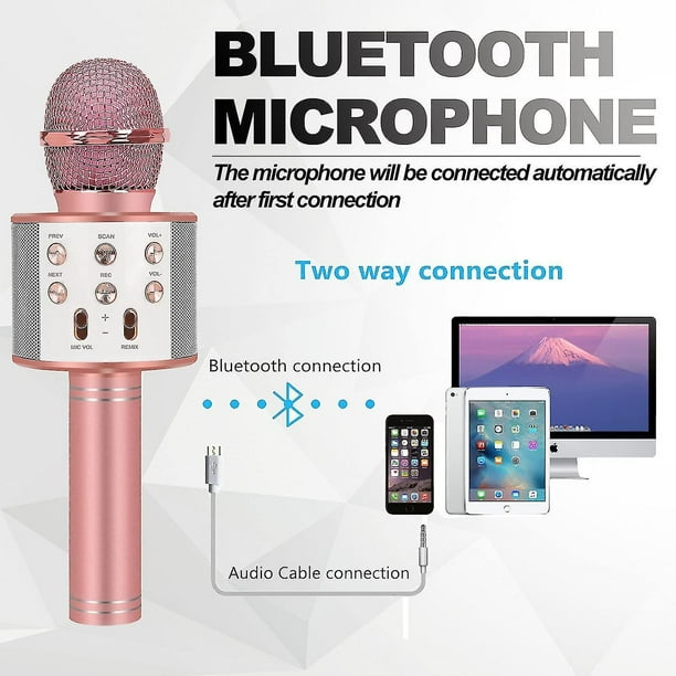 Regalos de cumpleaños para niña de 6 a 15 años, micrófono de karaoke inalámbrico bluetooth, recuerdo de fiesta para Te