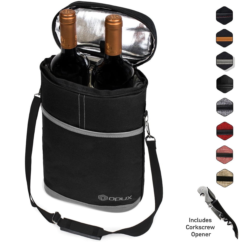Single Wine Bottle Carrier Travel Picnic Party Bag Protector Reusable Holder UK 