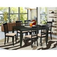 thumbnail image 2 of Pemberly Row 7-piece Traditional Wood Dinette Set in Black, 2 of 6