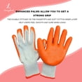 thumbnail image 3 of 10 Pairs Gloves Working Cotton; Rubber Coated Palm, 3 of 4