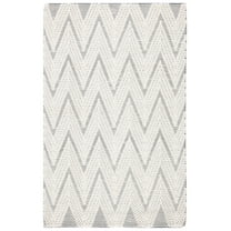 SAFAVIEH Natura Paula Zig-Zag Area Rug, Ivory/Black, 6' x 9'