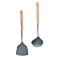 thumbnail image 4 of ELAYARD 1 Set Kitchen Items Beech Wood Kitchen Cooking Utensils Grey for Easy Cleaning, 4 of 8