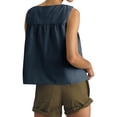 thumbnail image 4 of Womens Peplum Babydoll Tank Tops Summer Sleeveless Loose T Shirts Casual Shirred Flowy Tops, 4 of 7