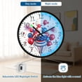 thumbnail image 5 of Voice Activated Clock with Glow Light 12 Inch Large Silent Wall Clock Battery Operated for Home Decor Balloons and Fireworks, 5 of 8