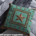 thumbnail image 2 of Homewish Texas Star Fabric by the Yard 1 Yard,Western Cowboy Home Decor Fabric by the Yard,Cyan Brown Sewing Fabric For Boys Kids,Microfiber Bedroom Decor, 2 of 6