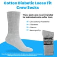 thumbnail image 4 of Crew Style, Gray Diabetic Socks, MEN Size 13-15, 1 dozen Pairs, 4 of 7