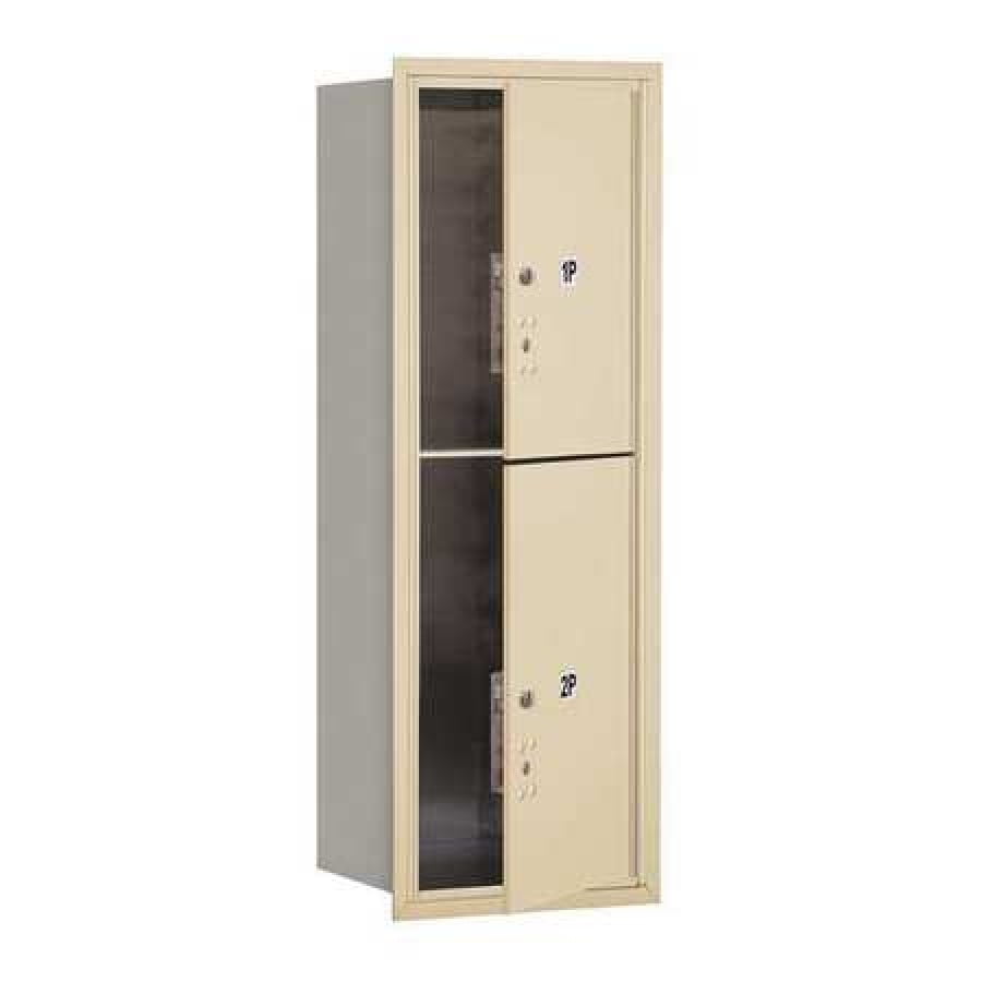 4C Horizontal Mailbox - 11 Door High Unit - Single Column - Stand-Alone Parcel Locker - Sandstone - Front Loading - USPS Access
