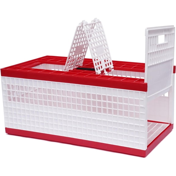 Racing Pigeon Carrier Box, Bird Training Basket Folding Pigeon Training Release Cage with 2 Side Doors   2 Top Department