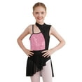 thumbnail image 3 of YONGHS Robe de Danse Moderne Lyrique pour Filles avec Découpe au Cou, Justaucorps de Gymnastique Rose 6, 3 of 7