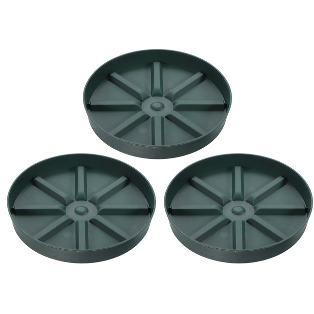 Unique Bargains Plant Pot Saucers 7.5 Inch, 3 Pack Plastic Round Plant Pot Flower Drip Tray, White