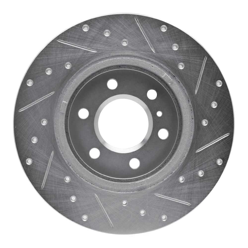 Dynamic Friction Company 631-52028L DFC Brake Rotor - Drilled And Slotted - Silver