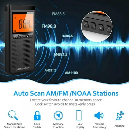 AM FM Battery Operated Portable Pocket Radio - Best Reception and ...