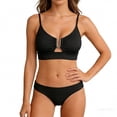 thumbnail image 2 of Conjuntos de bikini tankini para mujer Trajes de baño de bloques de color Traje de baño de dos piezas con tirantes anchos y soporte Traje de baño de dos piezas para mujer Trajes de baño tankini para m, 2 of 5