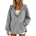 thumbnail image 3 of TGSLY Women's Half Zip Hooded Sweatshirt Lightweight Raglan Long Sleeve Fall Tops Loose Casual Solid Color Athletic Layering Pullover with Pockets XXL, 3 of 9